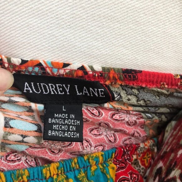 Off Shoulder Ruffle Patchwork Ruffle Crop Top Large - Picture 3 of 10